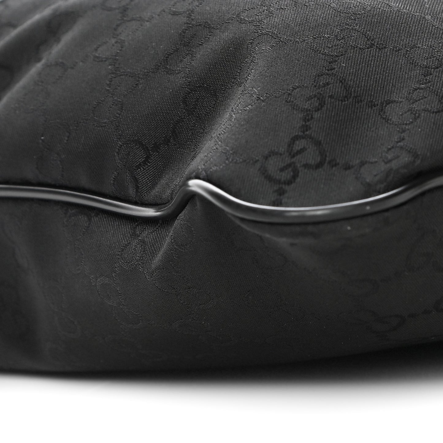 Nylon Monogram Small Flat Messenger Bag Black