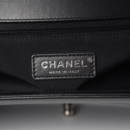 Chanel Calfskin Chevron Quilted New Medium Boy Flap Black 6 of 13