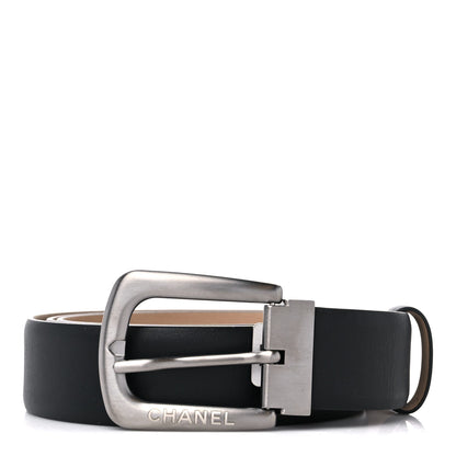 Chanel Calfskin Belt 95 38 Black 1 of 7