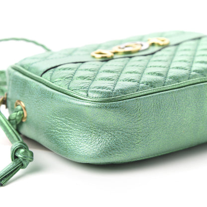 Gucci Laminated Nappa Trapuntata Mini Zumi Shoulder Bag Jasmine Green 6 of 9