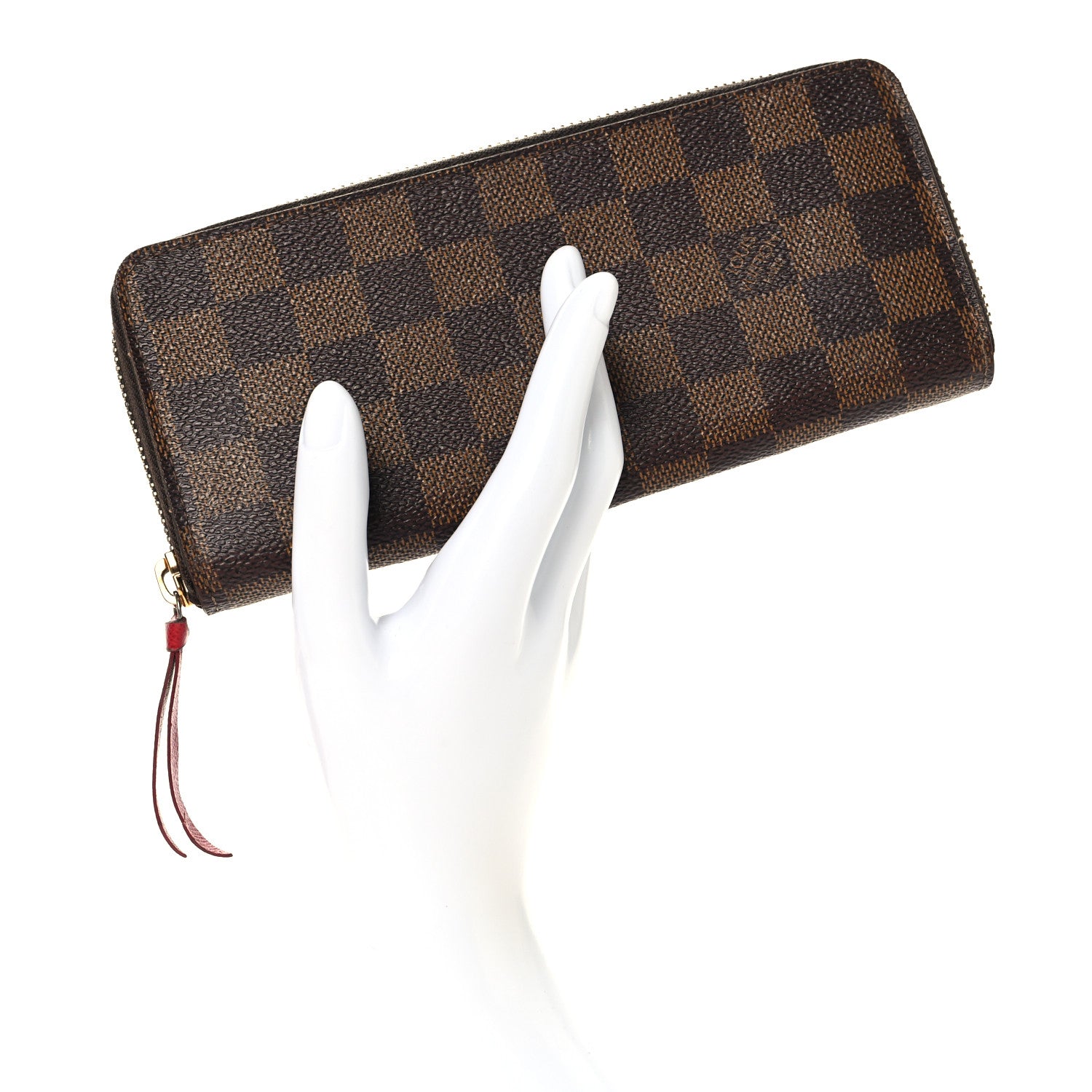 Louis Vuitton Damier Ebene Clemence Wallet Cherry 2 of 6