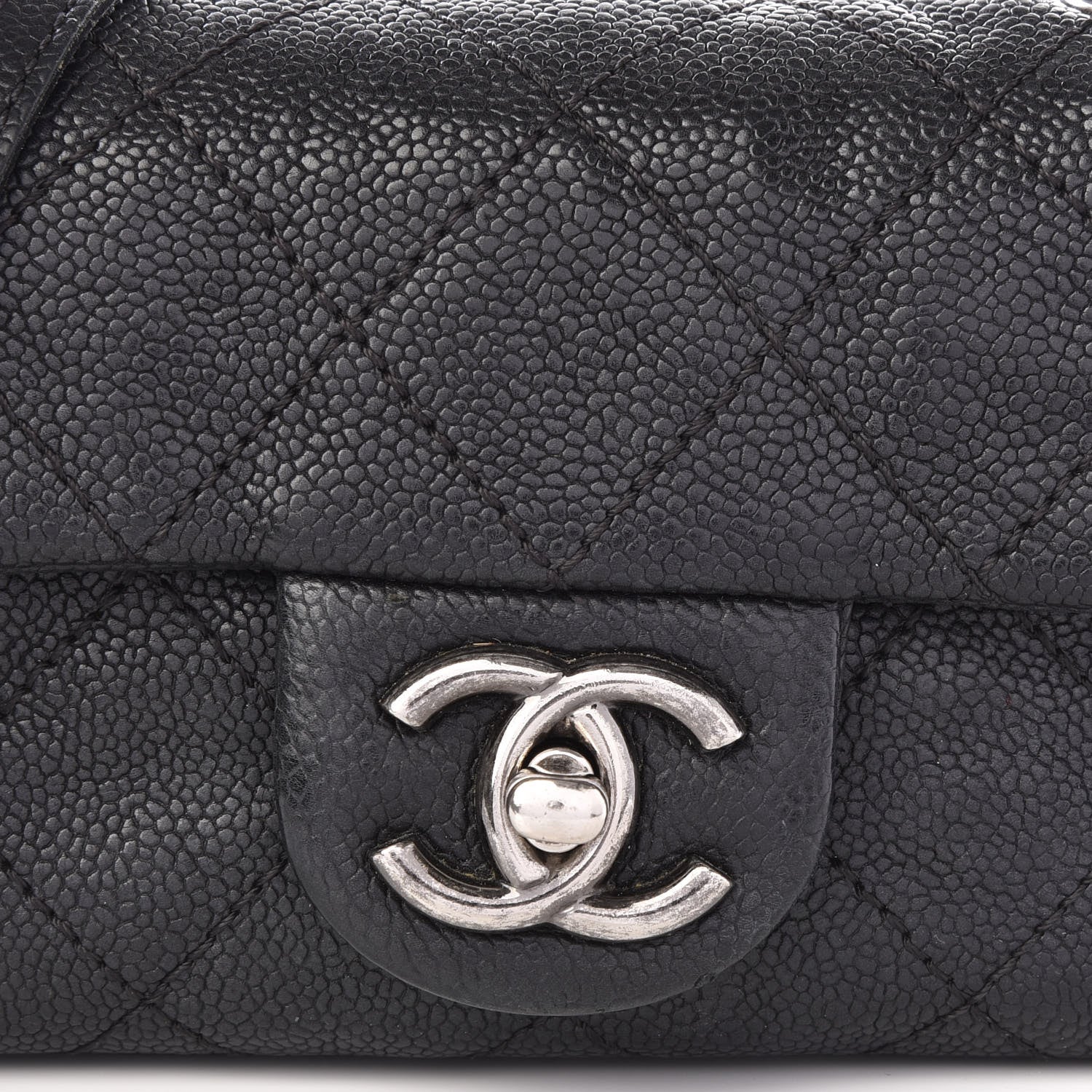 Chanel Caviar Quilted Mini Simply CC Flap Black 9 of 10