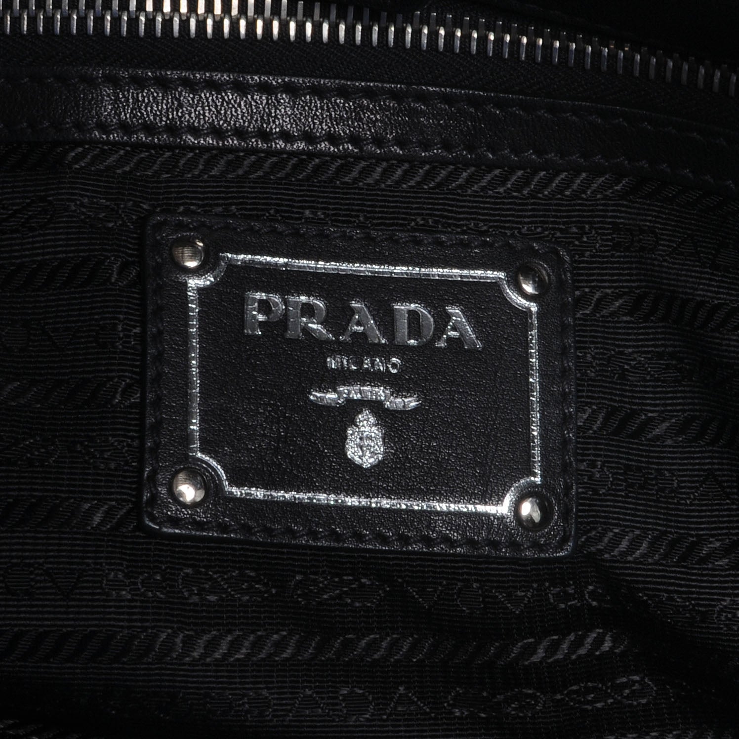 Prada Soft Calf Chain Tote Nero Black 7 of 8