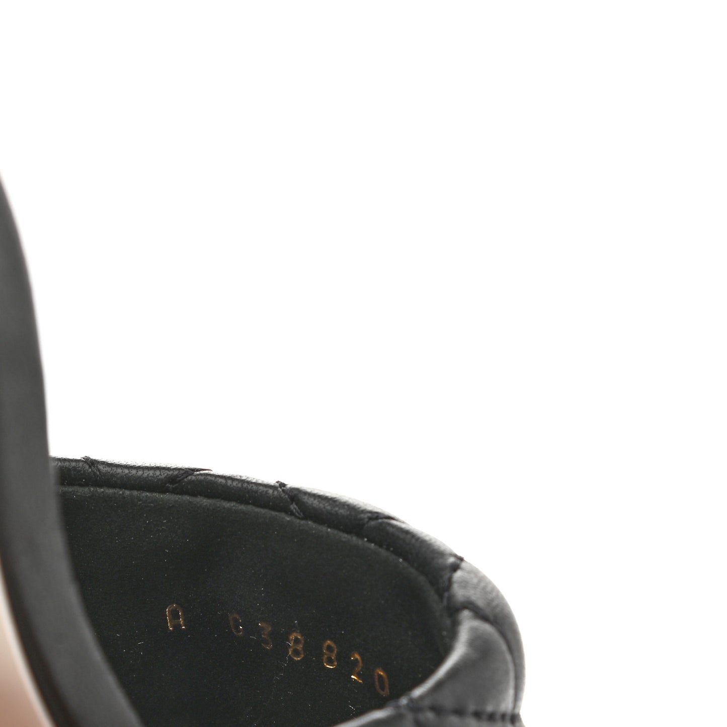 Lambskin Quilted Textured CC Mules 35.5 Black