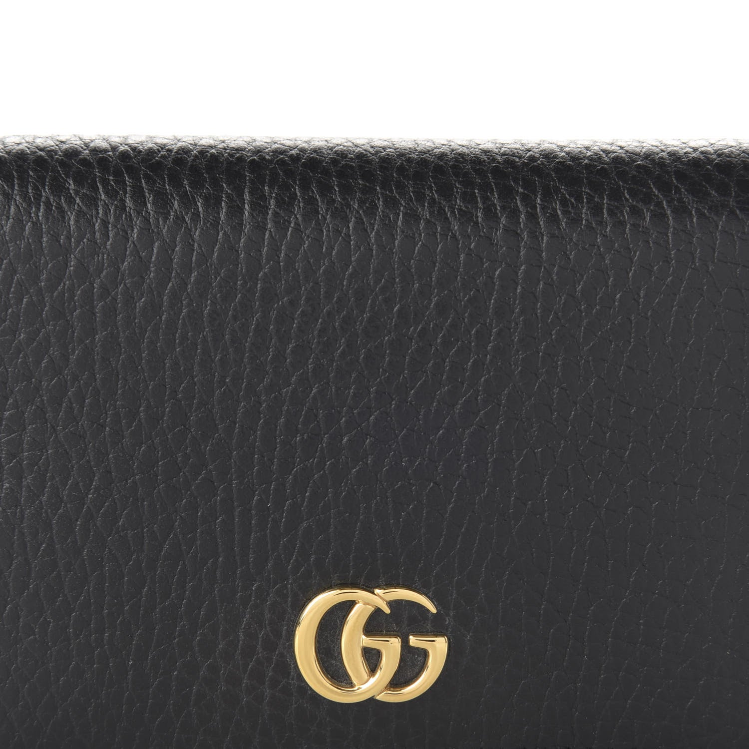 Gucci Pebbled Calfskin GG Marmont Card Case Black 9 of 9
