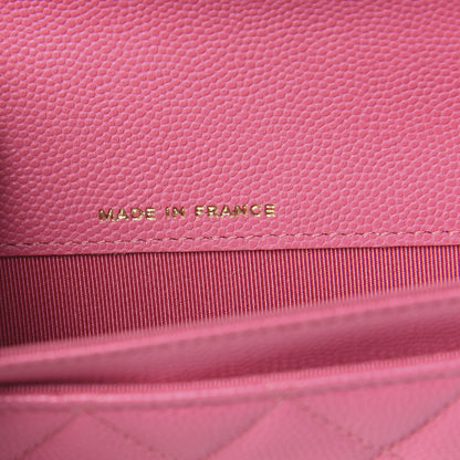 Chanel Caviar Quilted Flap Card Holder Pink 7 of 8