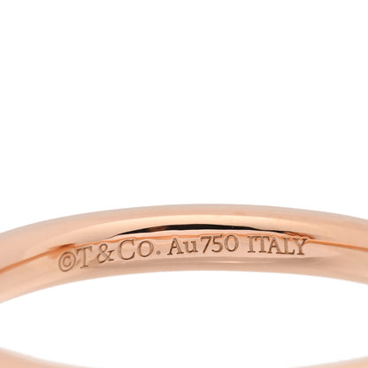 Tiffany 18K Rose Gold Diamond 2.5mm T T1 Ring 53 6.5 4 of 5
