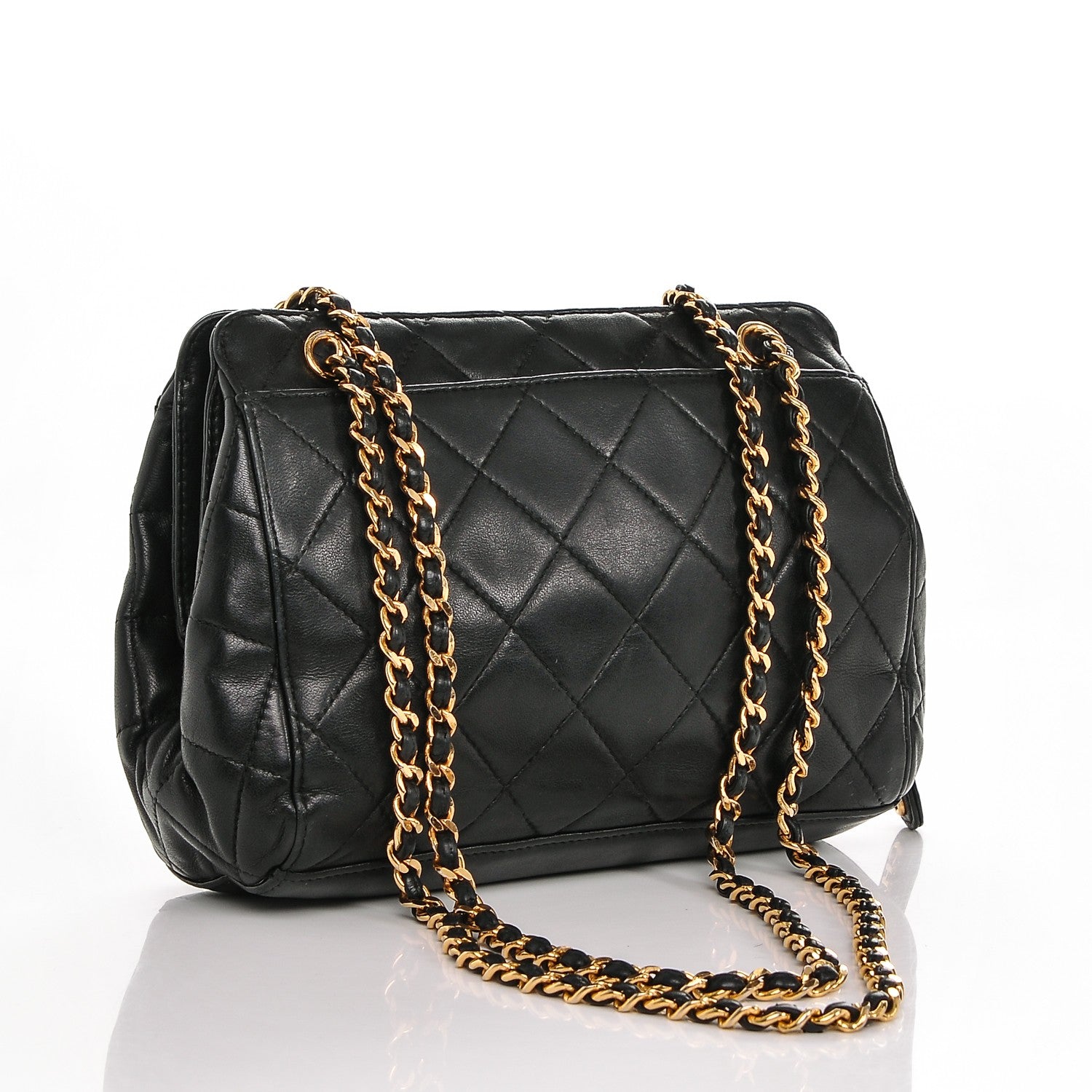 Chanel Lambskin Quilted Shoulder Bag Black 3 of 8
