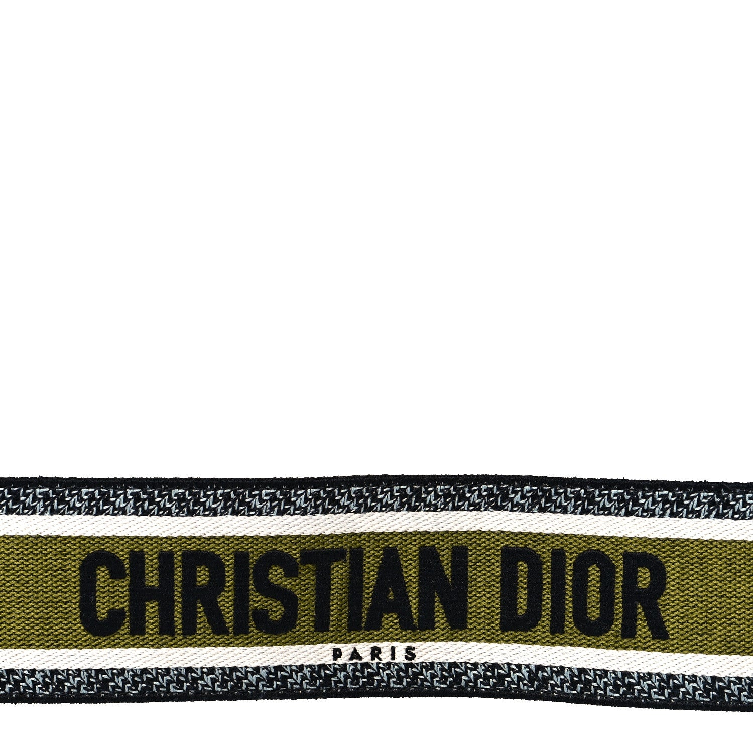 Christian Dior Canvas Embroidered Shoulder Strap Green 5 of 5