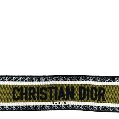 Christian Dior Canvas Embroidered Shoulder Strap Green 5 of 5