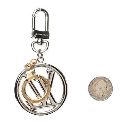 Louis Vuitton LV Circle Bag Charm Key Holder Gold Silver 2 of 2