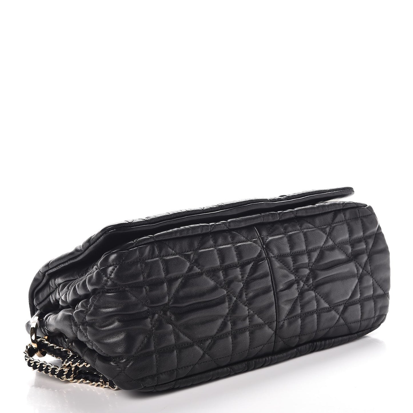Lambskin Cannage Medium Delidior Flap Bag Black