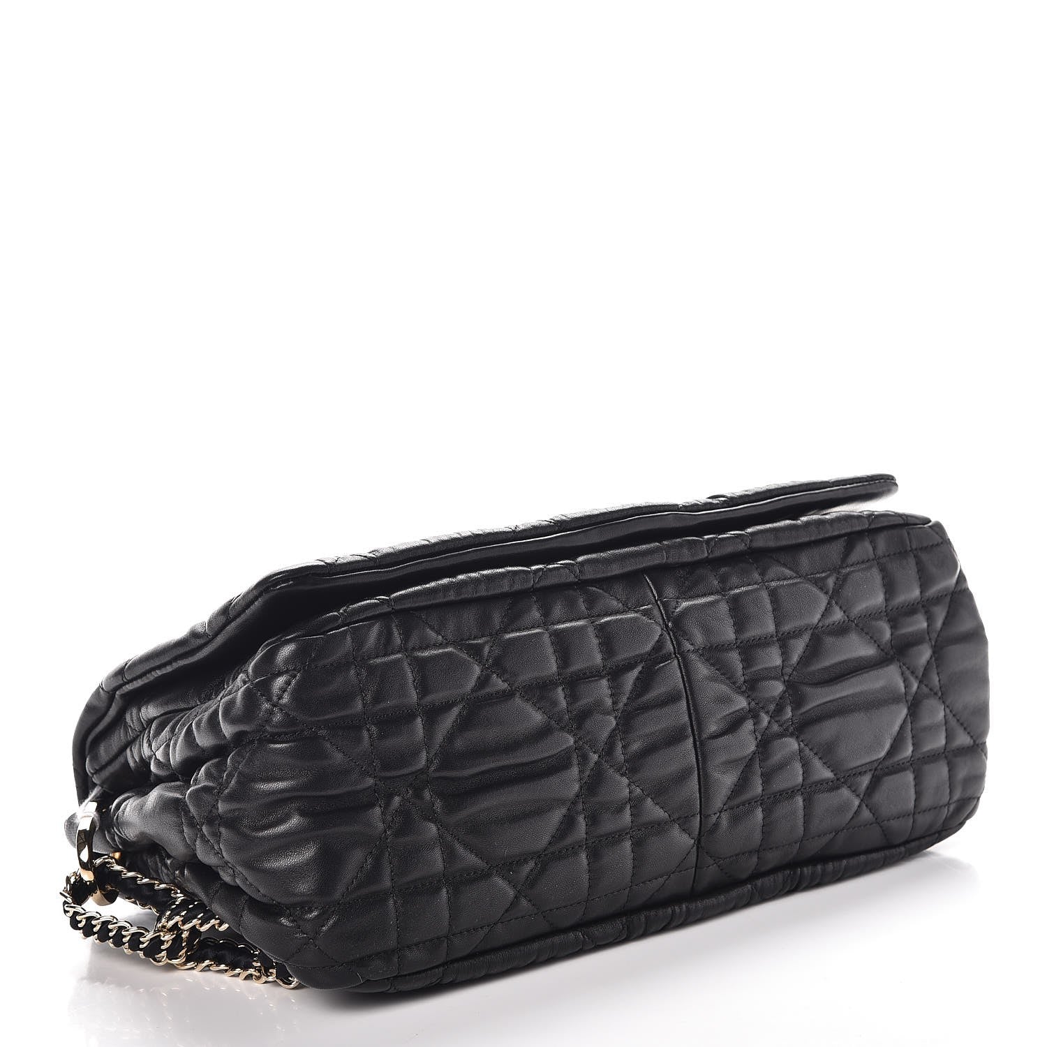 Christian Dior Lambskin Cannage Medium Delidior Flap Bag Black 4 of 7