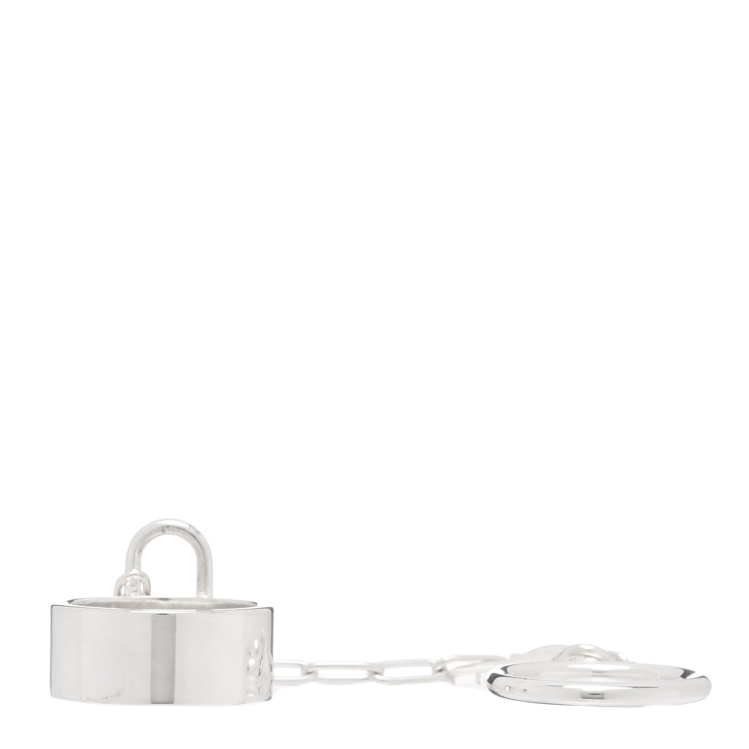 Hermes Sterling Silver PM Alphakelly Double Ring 50 5.25 3 of 5