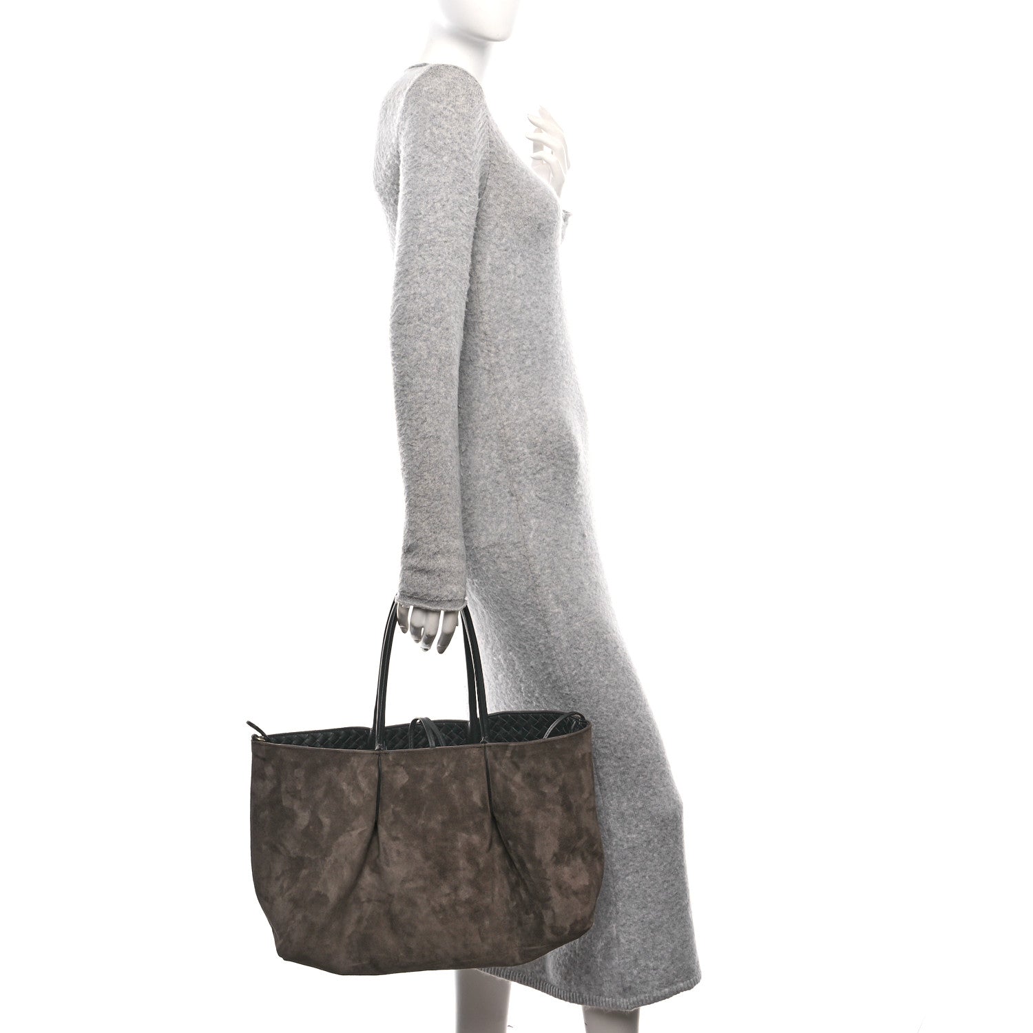 Bottega Veneta Calfskin Intrecciato Large Pinacoteca Reversible Tote Black Fondant 2 of 16