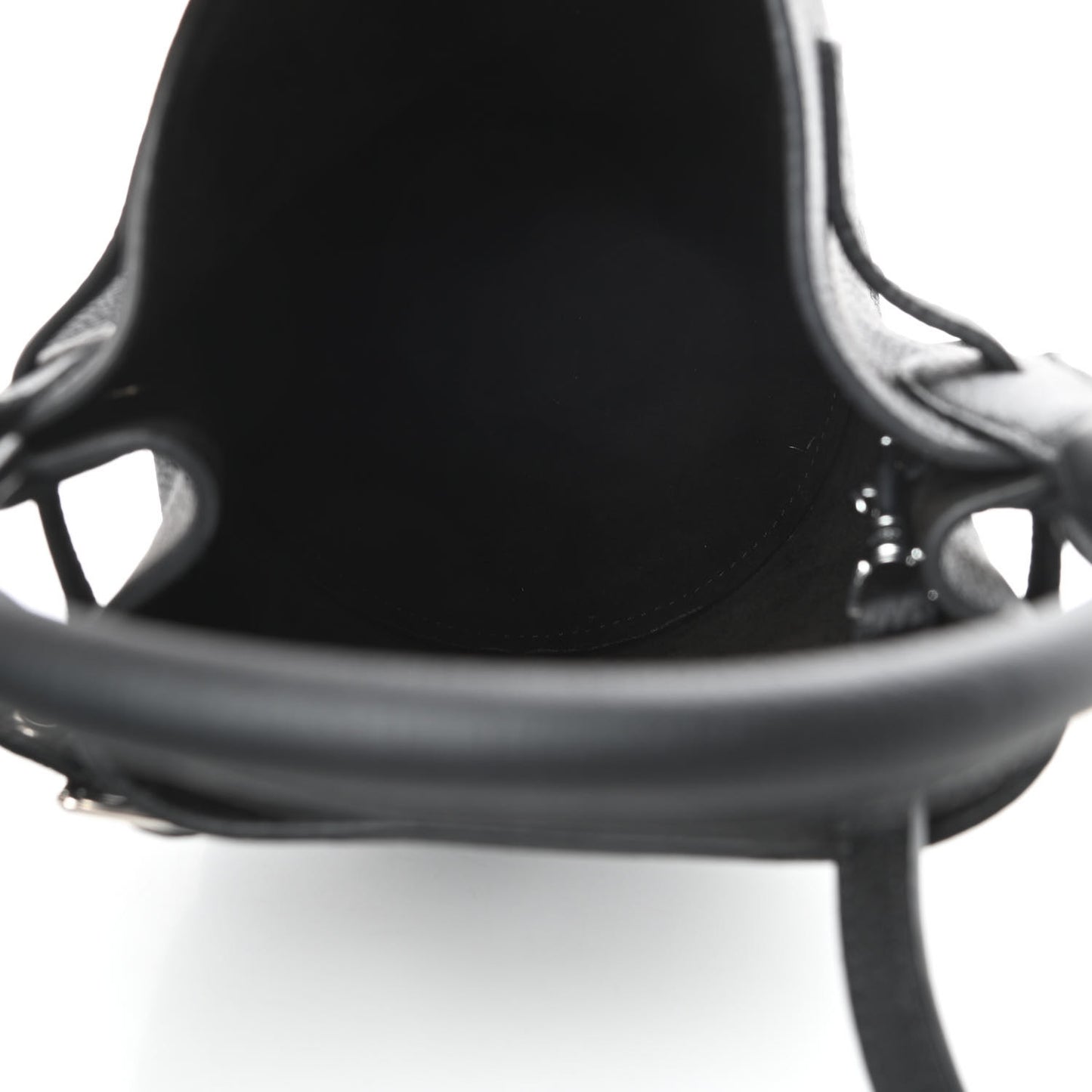 Supple Grained Calfskin Nano Big Bag Bucket Black