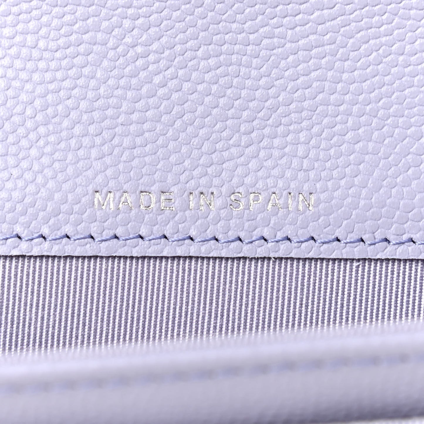 Caviar Quilted Flap Card Holder Wallet Light Purple