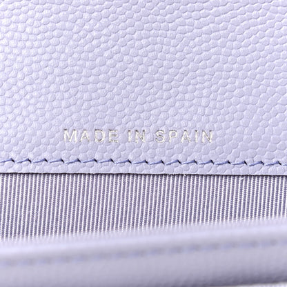 Chanel Caviar Quilted Flap Card Holder Wallet Light Purple 7 of 8