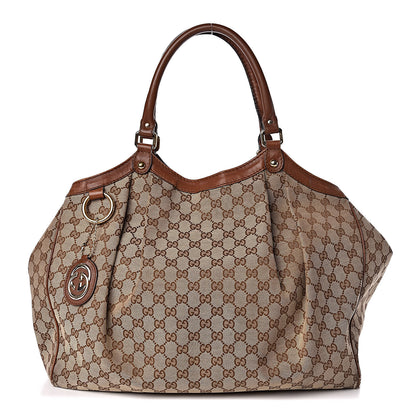 Gucci Monogram Large Sukey Tote Brown 1 of 14