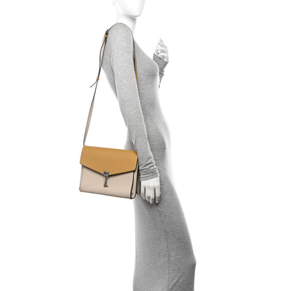 Burberry Derby Calfskin Bi-Color Small Macken Crossbody Bag Limestone Cornflower Yellow 2 of 16