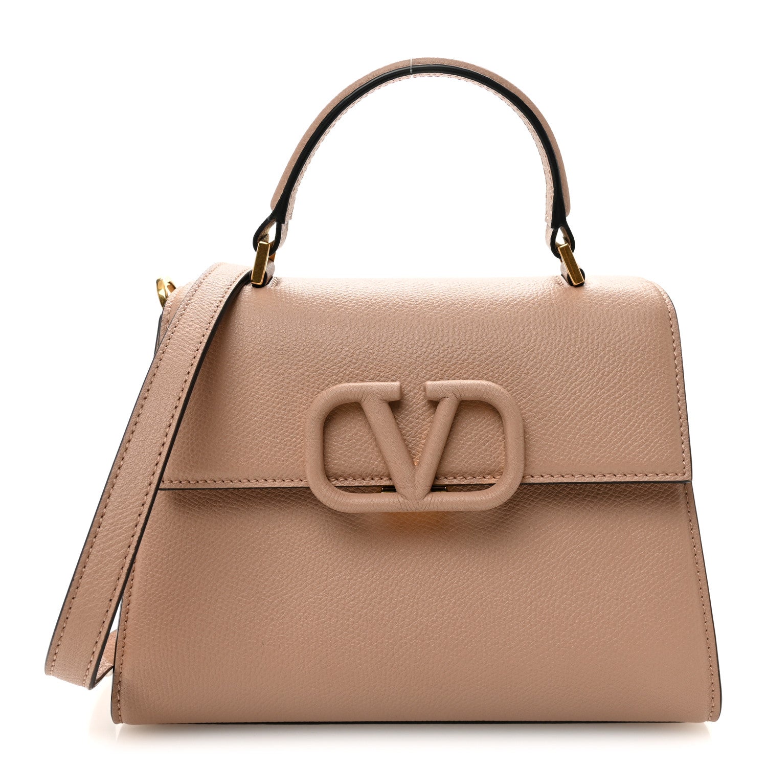 Valentino Garavani Grainy Calfskin Small VSling Top Handle Bag Poudre 1 of 9