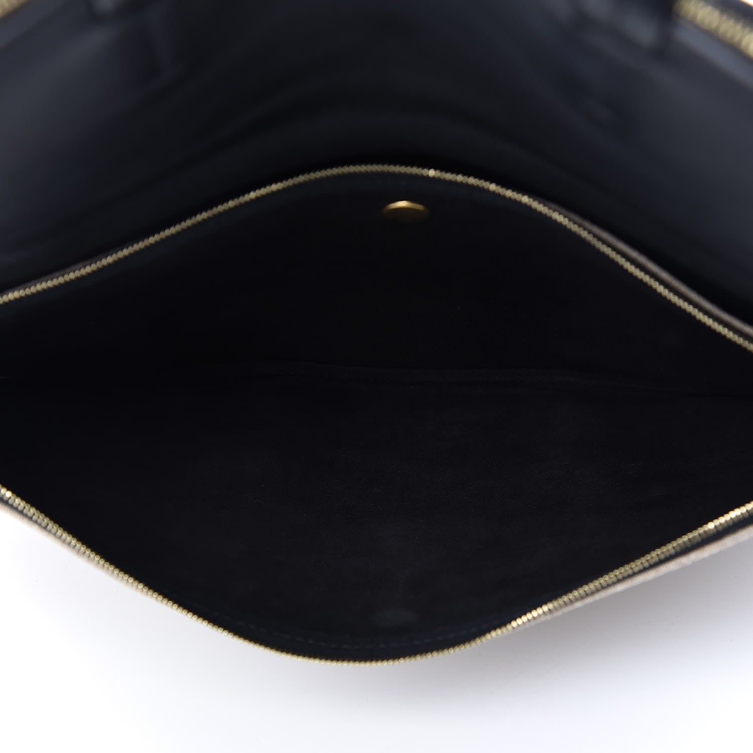 Celine Smooth Calfskin Linen Folded Cabas Black 8 of 13