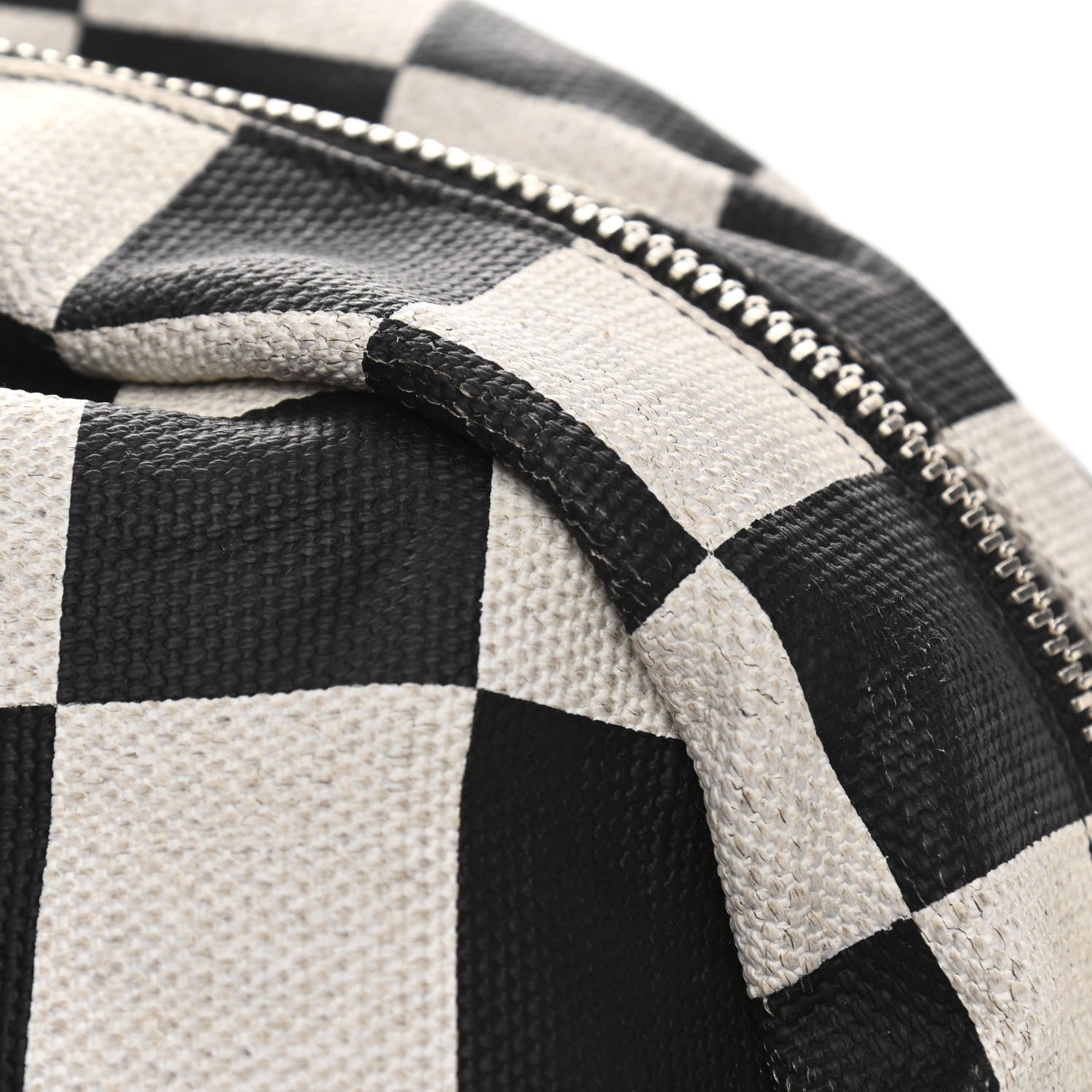 Saint Laurent Calfskin Checked Print Nuxx Backpack Black White 11 of 11