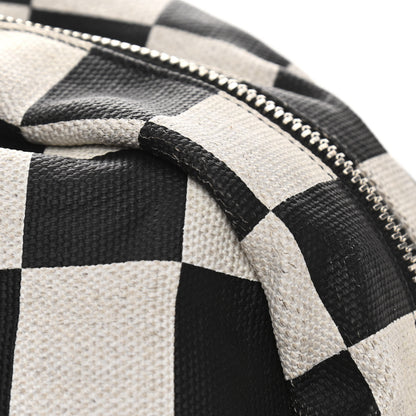 Saint Laurent Calfskin Checked Print Nuxx Backpack Black White 11 of 11