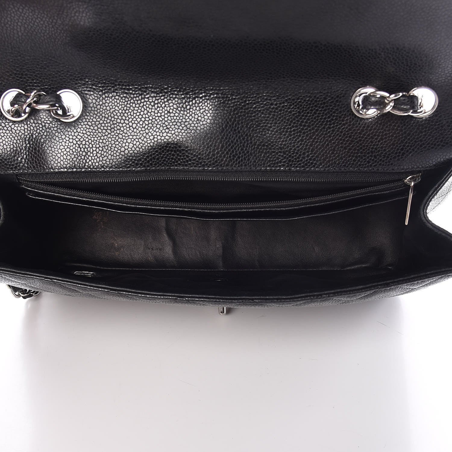 Chanel Caviar Quilted Jumbo Single Flap Black 5 of 17
