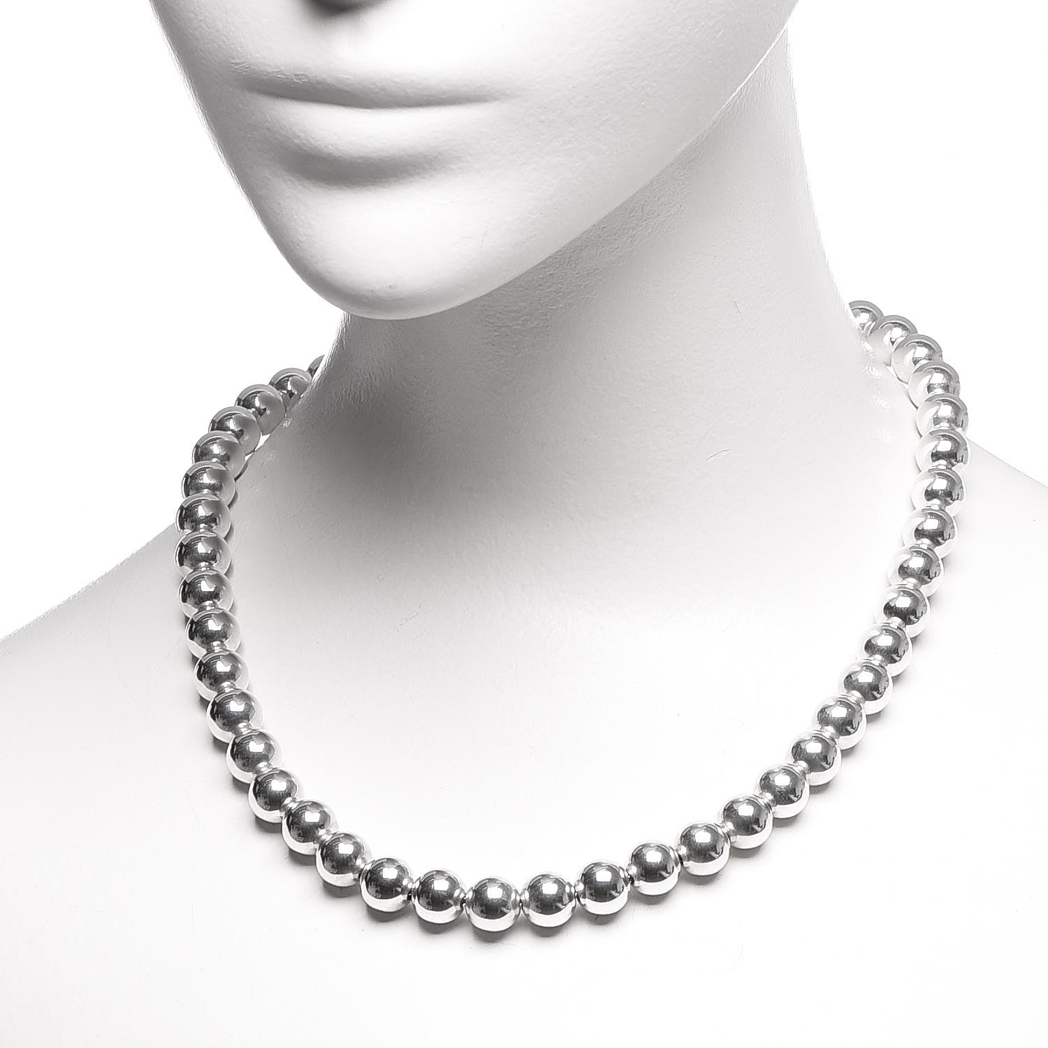 Tiffany Sterling Silver 10mm HardWear Ball Necklace 2 of 6