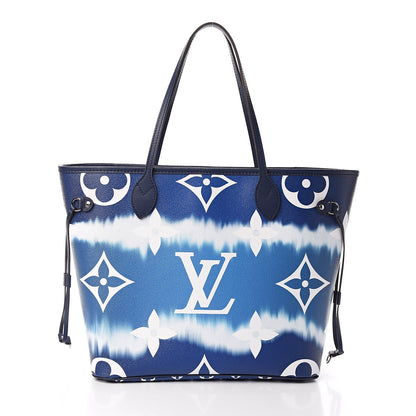 Louis Vuitton Monogram Escale Neverfull MM Blue 3 of 12