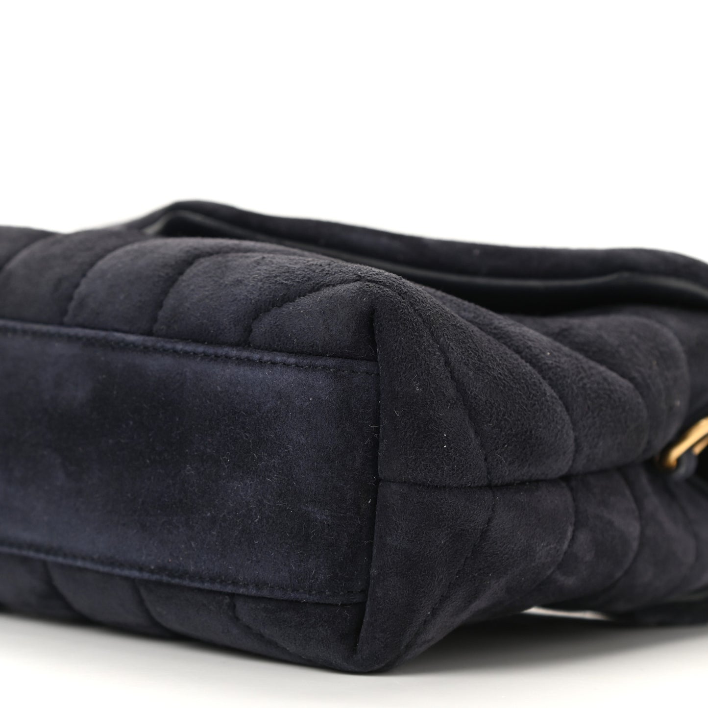 Suede Toy Loulou Shoulder Bag Deep Marine