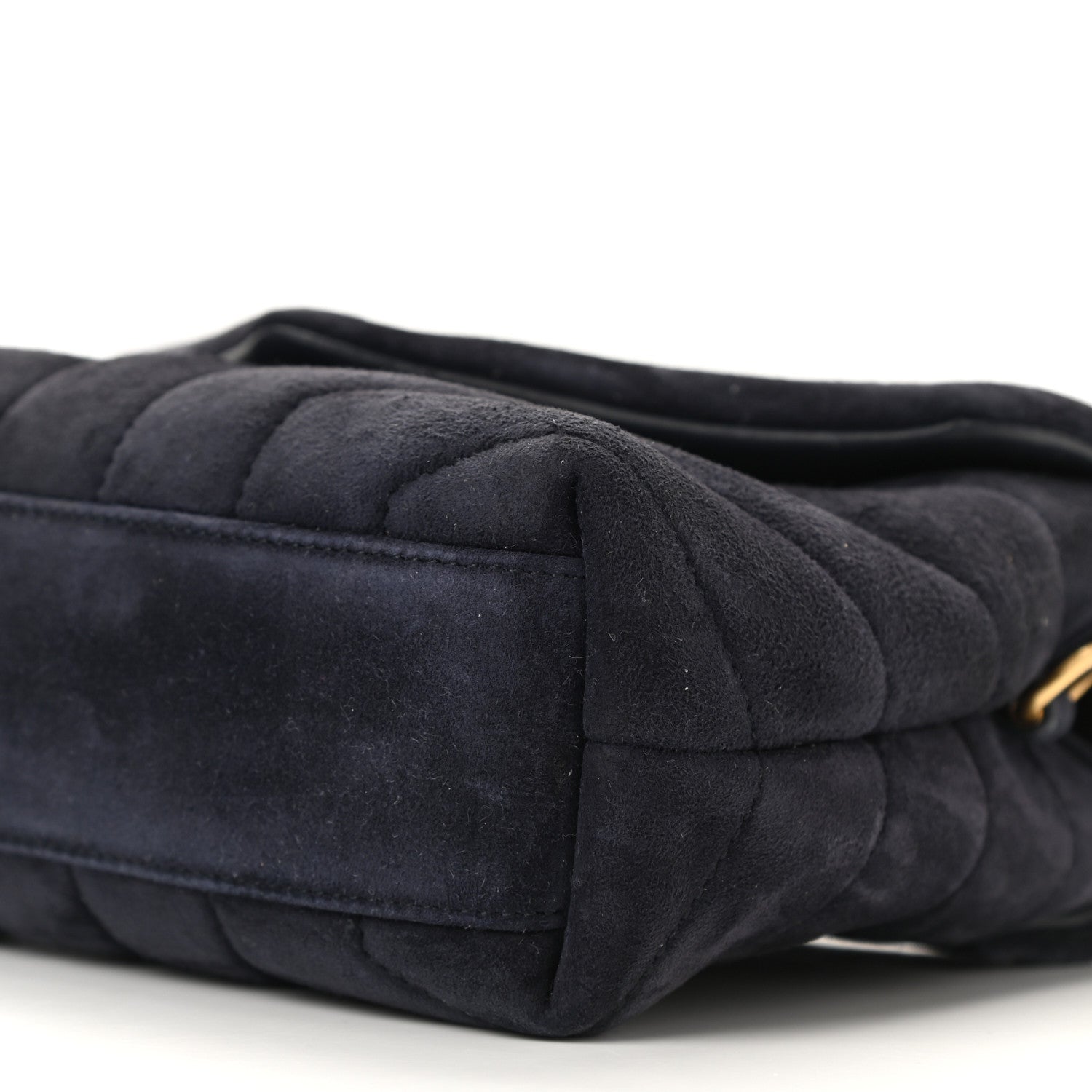 Saint Laurent Suede Toy Loulou Shoulder Bag Deep Marine 10 of 11