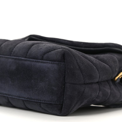 Saint Laurent Suede Toy Loulou Shoulder Bag Deep Marine 10 of 11