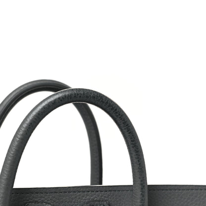 Celine Drummed Calfskin Nano Luggage Kohl 13 of 15