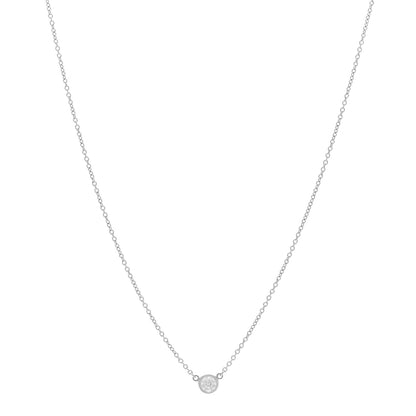 Tiffany Platinum Diamond .22ct Elsa Peretti Diamonds By The Yard Pendant Necklace 1 of 5