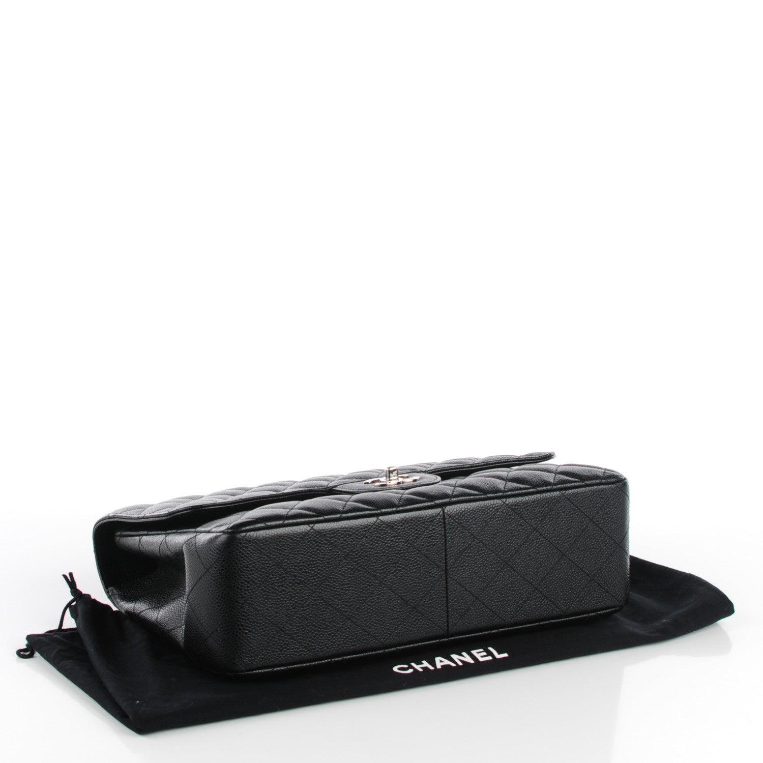 Chanel Caviar Quilted Jumbo Single Flap Black 6 of 9
