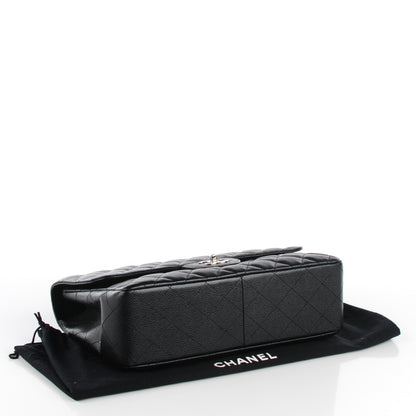Chanel Caviar Quilted Jumbo Single Flap Black 6 of 9