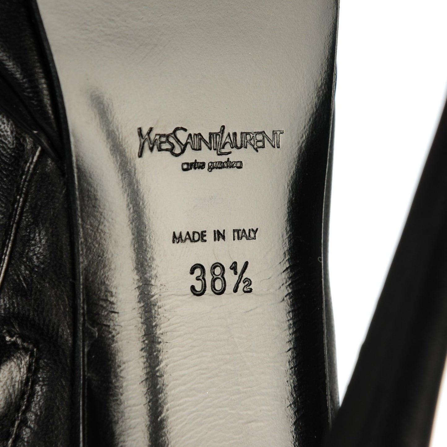 Nappa Tribute 105 Platform Knee High Boots 38.5 Black