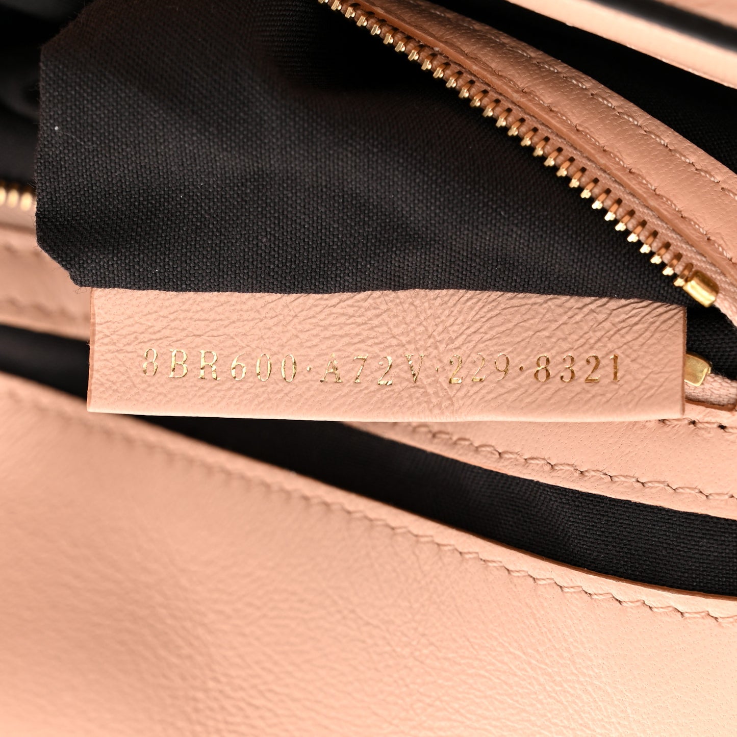 Nappa FF 1974 Embossed Baguette Baby Pink