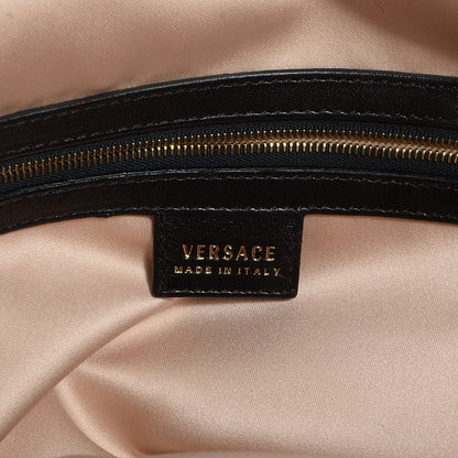 Versace Leather Venita Bow Satchel Black 6 of 7