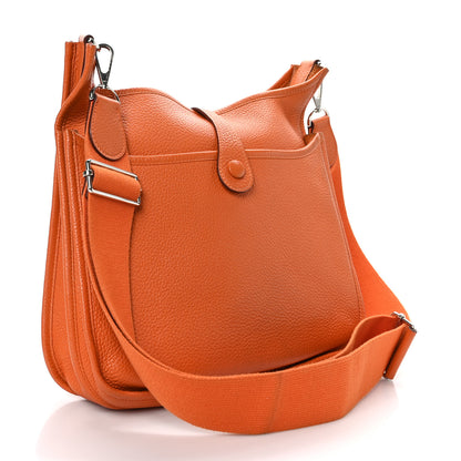 Hermes Taurillon Clemence Evelyne III PM Orange 3 of 9