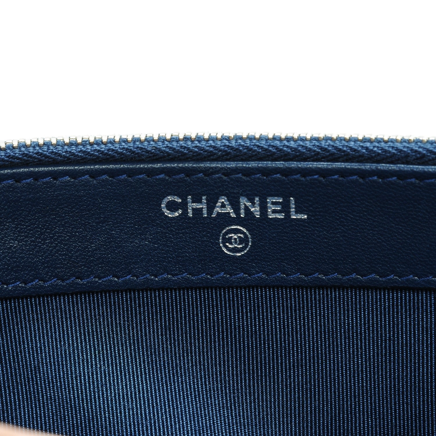 Chanel Lambskin Quilted Small Clutch With Chain Blue 5 of 7