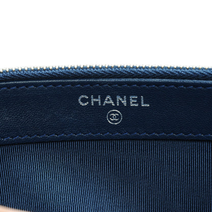 Chanel Lambskin Quilted Small Clutch With Chain Blue 5 of 7