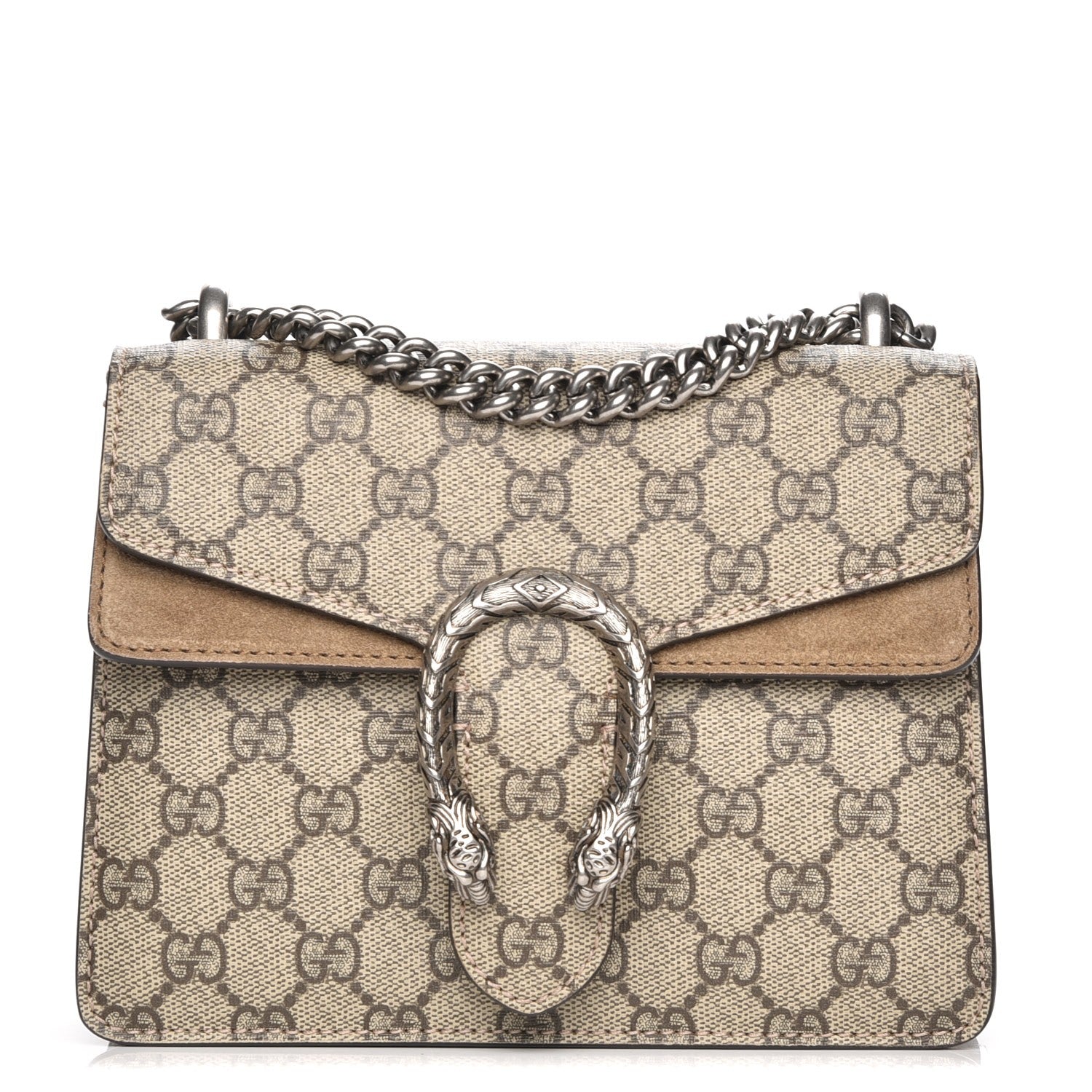 Gucci GG Supreme Monogram Mini Dionysus Shoulder Bag Taupe 1 of 7
