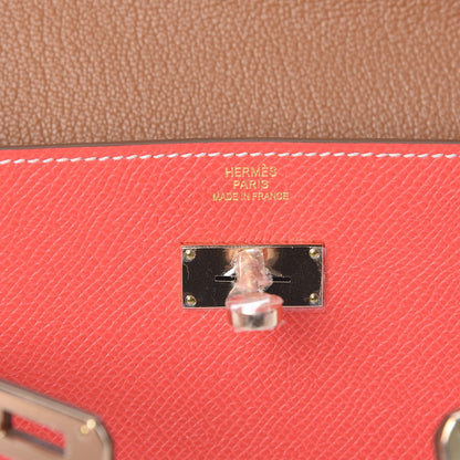 Hermes Epsom Kelly Longue Wallet Rose Jaipur Gold 6 of 8
