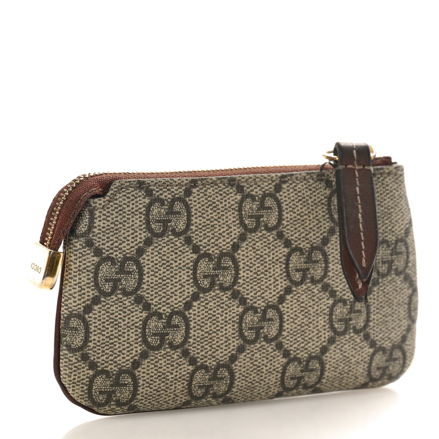 GG Supreme Monogram Key Case Brown