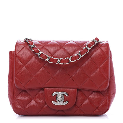 Chanel Caviar Quilted Mini Square Flap Red 1 of 13