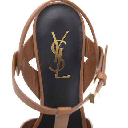 Saint Laurent Calfskin Tribute 75 Platform Sandals 36.5 Amber 6 of 11