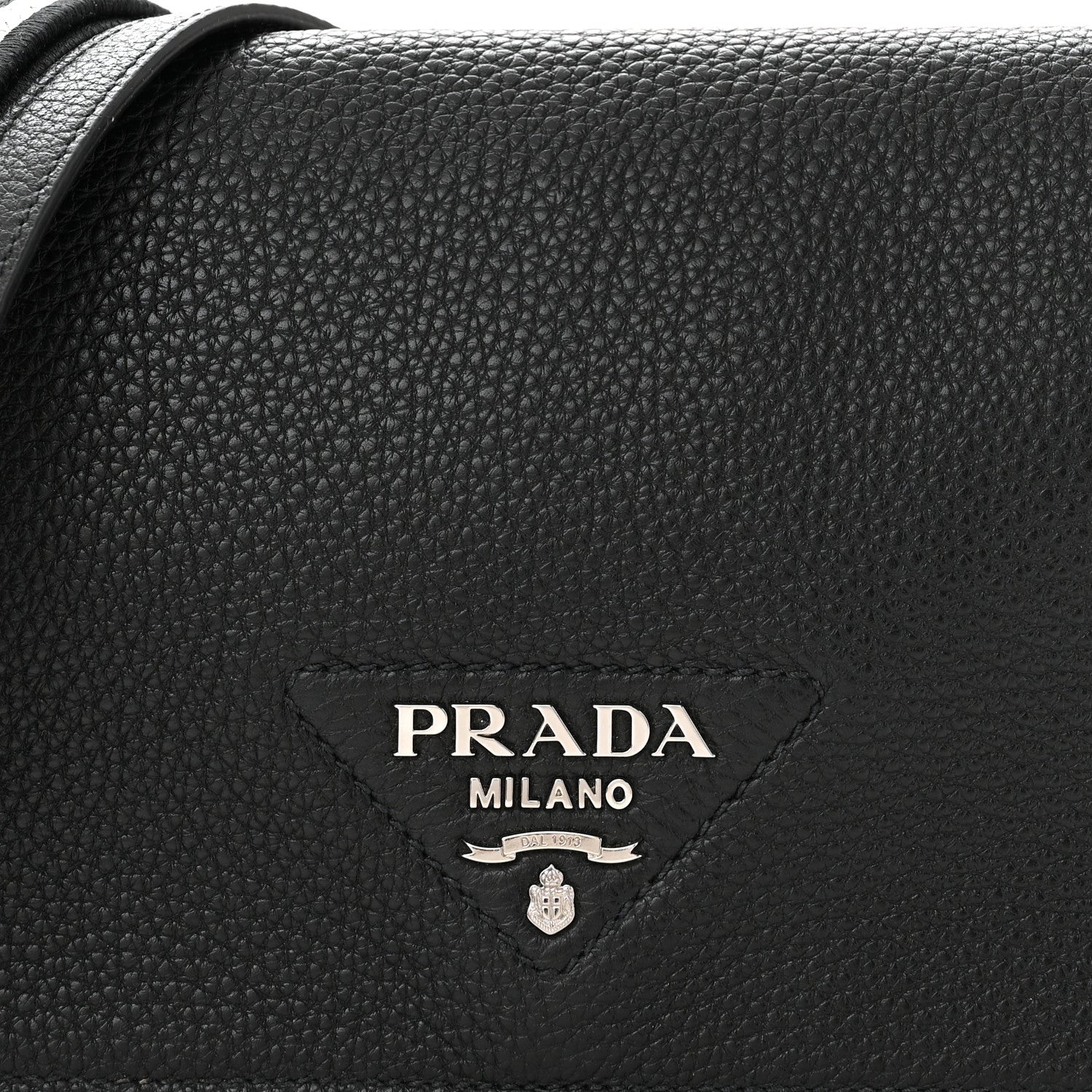 Prada Vitello Daino Soft Flap Crossbody Black 8 of 10